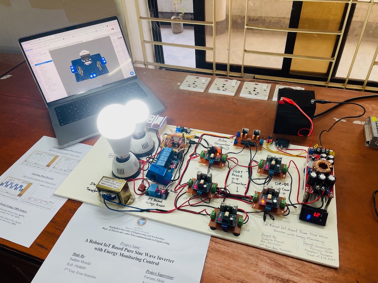 An IoT IGBT Based Pure Sine Wave Inverter